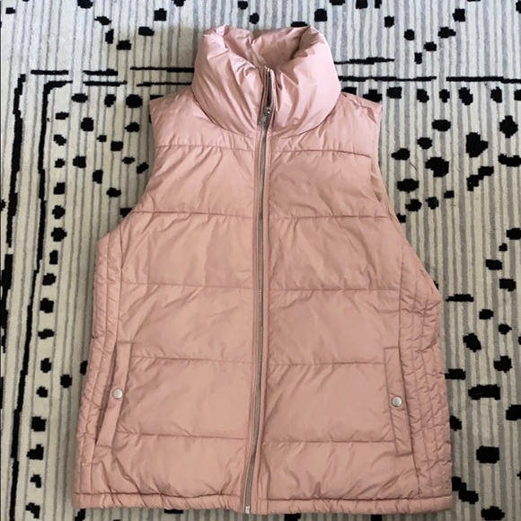 blush puffer vest